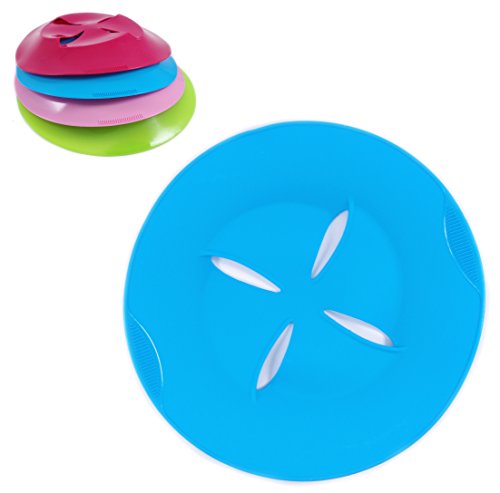 Silikon Abdeckung, Topf Überlaufschutz / Überkochschutz, Aufsatz zum Dampfgaren, Mikrowellenabdeckung (Hellblau)