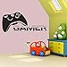 Produktbild haotong11 Vinyl Wandtattoo Boy Zimmer Stuhl Spiel Wand Kunst Wandbild Gamer Controller Wandaufkleber Video Gaming Room Gamer Vinyl Kunst Dekor 57 * 26 cm