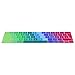 Produktbild kwmobile Tastaturschutz Apple MacBook Pro 13"/15" (ab 2016) Touchbar - QWERTZ Silikon Laptop Tastaturfolie - Notebook Tastaturschutzfolie Farbverlauf Design Mehrfarbig Grün Blau