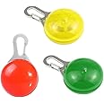 Morices 3 Pcs Dog Collar Light with Storage Box, Clip-on Collar Lights for Dogs Night Walking, Waterproof Flashing 3 Light Mode Pet Collar Charm Lights for Nighttime Running Riding Night Light