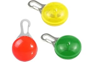 Morices 3 Pcs Dog Collar Light with Storage Box, Clip-on Collar Lights for Dogs Night Walking, Waterproof Flashing 3 Light Mode Pet Collar Charm Lights for Nighttime Running Riding Night Light
