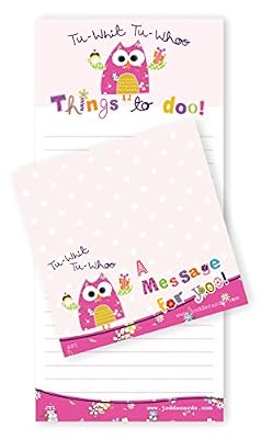 Jodds Hibou Bloc-notes magnétique et Sticky Pad assorti