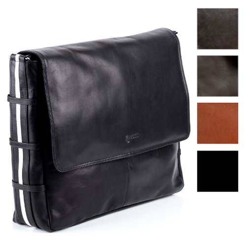 BACCINI Messenger bag ROBERTO – Umhängetasche groß fit für 14″, iPad mit Extra-Abtrennung- Laptoptasche – echt Leder - 2