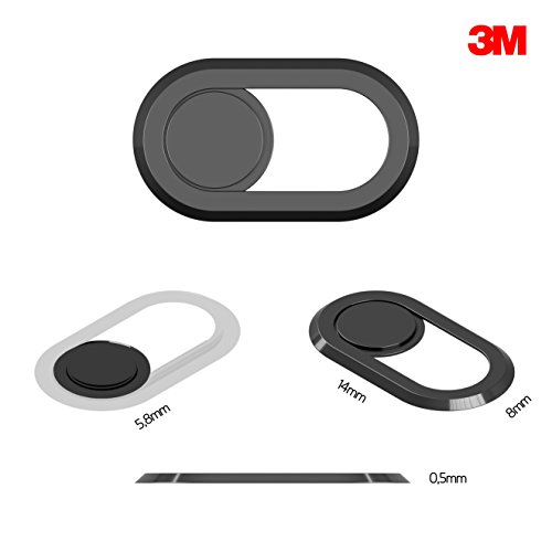 Webcam Abdeckung mit Geschenkbox by innoGadgets | Laptop Webcam Cover | Anti-Spionage Schutz, Kamera Sticker | Ultra dÃ¼nnes Design | Starker Halt mit 3M-Tape + GRATIS E-Book Ã¼ber die gefÃ¤hrlichen Hacker-Angriffe | 10er Pack, schwarz