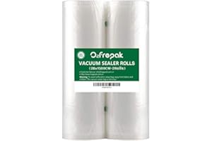 ‎O2FREPAK O2frepak 2 Folienrollen 28x1500cm Vakuumierrollen für Lebensmittel,BPA-Frei Vakuumierbeutel Sous Vide Beutel Folien für Vakuumierer und Folienschweißgeräte Geeignet (gesamt:3000cm)
