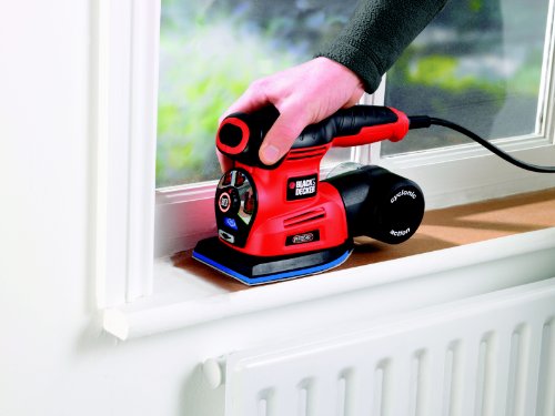 Black + Decker 220 Watt Multischleifer Autoselect 4-in-1 Schleifer, inklusive Zubehör und im Koffer, KA280K - 4