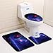 Produktbild KaO0YaN Bad-Set, WC-Matte ohne Öffnung für Hänge-WC,Einfache 3D Badezimmer Toilette DREI-teilige Bodenmatte Tür Matte Badezimmer Teppich, 333