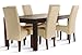 Produktbild SAM Tischgruppe 7 tlg Wales Palisander massiv 1 x Tisch 180x100 6x Stuhl creme, Essgruppe