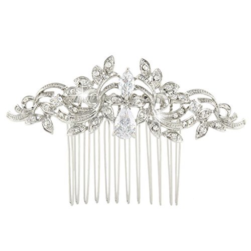 EVER FAITH® CZ österreichischen Kristall kunstvolles Vintage Style Muster Hochzeit Haarkamm Haarschmuck