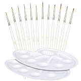 Materiales de alta calidad：Hecho de nylon de alta calidad seleccionado, práctico y fácil de cuidar. Proporciona una buena retención de forma y se lava sin esfuerzo, dando a su pincel de artista una vida más larga.