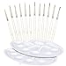 Produktbild Yosemy 12pcs Künstlerpinsel mit 2pcs Mischpalette, Nylon Pinsel Set Detail-Pinsel Pinselmalerei für Aquarell, Acryl & Ölgemälde, Perfektes für Anfänger, Kinder, Künstler und Gemälde Liebhaber (Weiß)