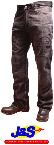 OXFORD SUPERSLIDERZ SS2 CASUAL DENIM JEANS KEVLAR MOTORCYCLE PANTS MOTORBIKE TROUSERS BLACK J&S (34, Long Leg 33 Inches)