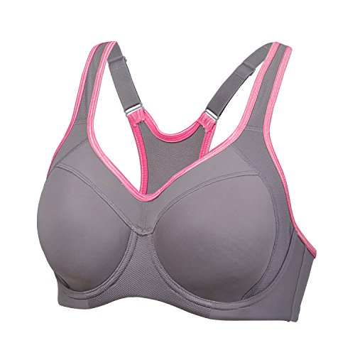 SYROKAN Damen Sport BH - Bügel Ringerrücken Starker Halt BH Damen