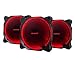 Produktbild novonest Gehäuselüfter 120-LED Quiet Edition 120mm High Airflow Rot LED Lüfter,3-pin,3er Set Gehäuselüfter