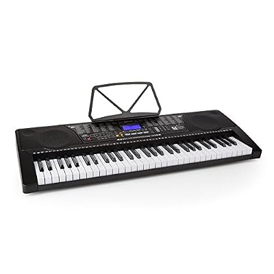 Schubert 225 Piano électrique (USB, clavier 61 touches lumineuses, écran LCD, 255 instruments et 50 morceaux de démo, 3 modes d'apprentissage différents)