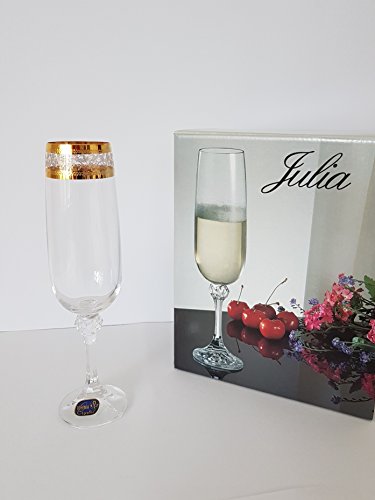 Kristall Glser Bohemia Julia 6 Er Set Gold
