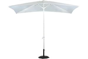 Hortan Ombrellone Rettangolare Diametro Metri Con Palo Centrale, Struttura In Acciaio Inossidabile, Chiusura a Corda E Copertura Protettiva Per Arredo Esterno, Giardino e Terrazzo