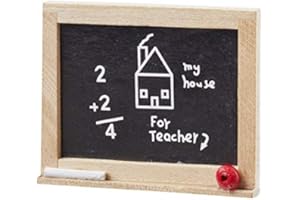 MIAMIXA Miniaturen für Puppenhäuser und Wichtelstuben oder Geschenkgutscheine · DIY Miniwelt · Schul-Tafel ca. 44 x 37 mm 2 Stück