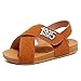 Produktbild XI-GUA Junge Sommer Corss Leder Sandale Mädchen Open Toe Rutschfeste Falt Sandal Sport Outdoor Beach Schuhe