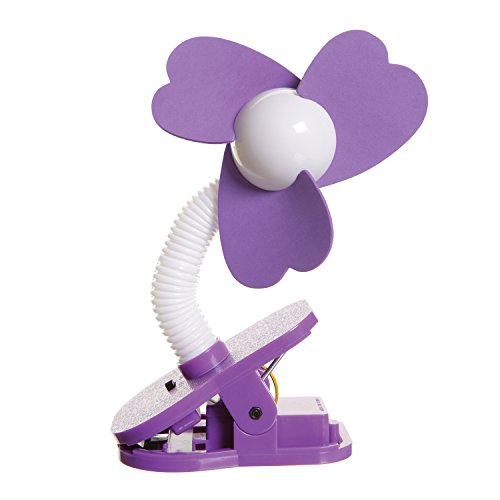 Dreambaby Clip-On Fan Foam Soft-Tip Fins (White/Purple)