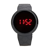 domybest Unisex Simple Touch Bildschirm LED-Uhr Silikon Sports Digitale Armbanduhr