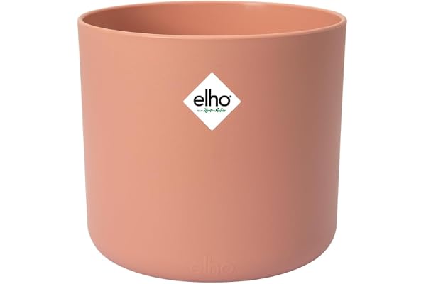 elho B.for Soft rund 14 – blomkruka för inomhus – 100% återvunnen plast – Ø 13,8 x H 12,5 cm – rosa/delikat