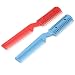 2 Pcs DIY Professional Scissor Hair Razor Comb Hairdressing Thinning Trimmer