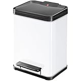 Hailo 0622 – 200, Öko duo plus m, Cubo de separaciones, 2 x 9 L), metal, Weiss, 36  x  33  x  45 cm