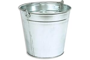 BRADAS Eau Seau Zinc Poubelle 5 L – Lot de 2