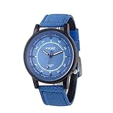 Armbanduhren männer Herrenuhr mit Datum Funktion armbanduhr herren Leder-Edelstahl-Militär-beiläufige analoge Quarz-Armbanduhr der Art- und Weisemänner Armbanduhr Uhren Herrenuhr Herrenarmbanduh Blau