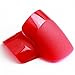 Bling Art False Nails French Manicure Matte Red Full Cover Medium Tips UK