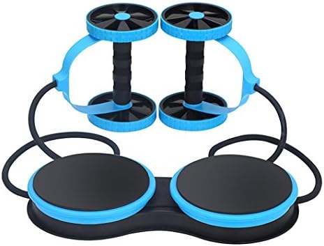 Exercise sports fitness equipment home abdominal wheel abdomen roller male and female trainers (blue)
