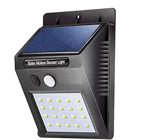 ASGTRADE Solar Sensor Motion Wall Light for Pathway, Garden Light, Outdoor Security, Charged by Direct Sunlight, no Power Required. Powerful Backup Solar Lights for Garden, (1)