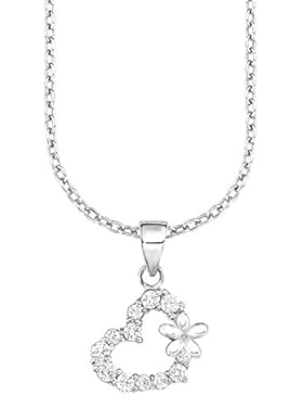 s.Oliver Kinder-Kette mit Anhänger 925 Silber rhodiniert Zirkonia weiß - 522793