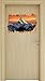 Produktbild Berge in der Sonne Holzdurchbruch im 3D-Look , Wand- oder Türaufkleber Format: 62x42cm, Wandsticker, Wandtattoo, Wanddekoration