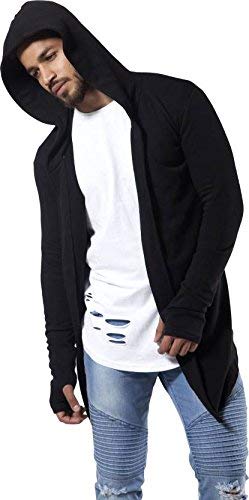 Cotton Hooded Cardigan Black_Free 