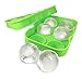 Produktbild Ginsanity Cool Mega Ice Cube Tray (6 x Giant Ice Ball Boulders) for Gin / Whisky / Drinks - 4.5cm - Green