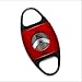 Produktbild Cigar Cutter Edelstahl Double Cut Blade Mit Ledermantel Und Geschenkbox,Red