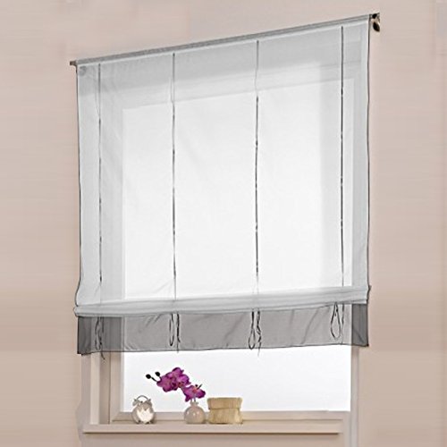 Raffrollo Schlaufen Gardine Vorhang Transparent für Wohnzimmer Hochzeit Party Deko LianLe - 2