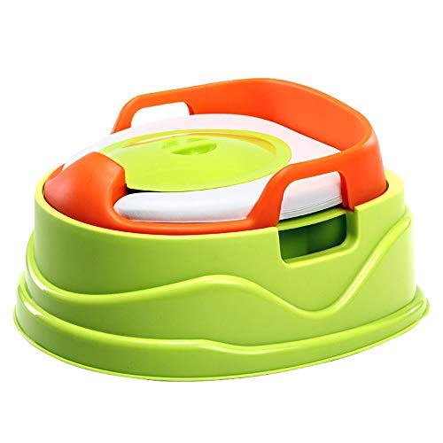 Kinder-Töpfchen mit Toilettentrainer von Skaize | Abnehmbarer WC Topf, Umwandelbar, Kinder-Toilette für Mädchen und Jungen (Grün)