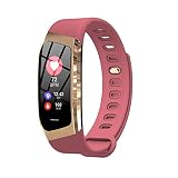 samLIKE Smartwatch Pulsuhren Bluetooth Fitness Uhr 丨 Blutdruck Rekord 丨 Schrittzaehler 丨 Kalorienzähler 丨 Anruferinnerung 丨 Remote Shoot 丨 Kompatibel mit Android und iOS 丨 für Herren Damen (❤️ Rosa)