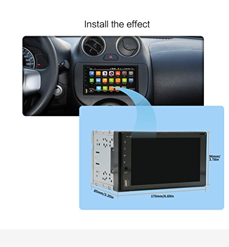 Autoradio 2 Din Android 7.1 Universal Radio Navegación Estéreo | GRATIS Cámara trasera | 6.2 pulgadas Pantalla táctil 2G+32G | Support Split screen apps/DAB+/GPS/WIFI/Bluetooth/Moirror Link/Volante/4G