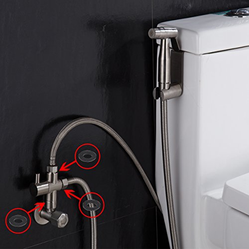 CIENCIA Bidet-Handbrause für Toilette Sprayer Premium Edelstahl Sprüher Shattaf Komplett Bidet Set für WC(WS024AF) - 3
