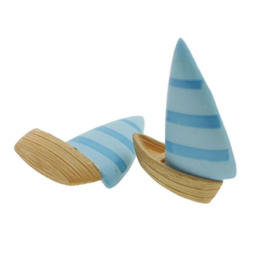 5Pcs DIY Miniatur-Segelboot-Boots-Art-Garten-Fee-Landschaft Ornament-Fertigkeit-Dekoration – zufällige Farbe - 9