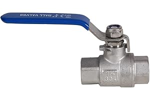 JIVTO Stainless steel ball valve 1/4 Inch BSP, male to female,2 PC type full port valve for water.