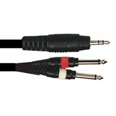 CONECTICPLUS Câble Jack 3.5mm mâle 2 Jack 6.35mm mâle Mono 3m