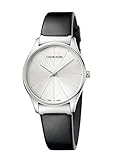 Calvin Klein Unisex-Armbanduhr Analog Quarz One Size, silberfarben, schwarz