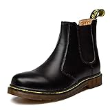  Laterfar Unisex-Erwachsene Chelsea Boots Damen Stiefel Wasserdicht Kurz Stiefeletten Schuhe Herren Winter Stiefel, 45 EU, Schwarz