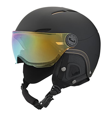 Bollé 31162 Cascos de Esquí, Mujer, Negro (Soft Black/Gold), 54-58 cm - bollé
