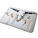 Produktbild Uosliks Bull Skull with Hanging Flower Feathers Doormat Anti-Slip House Garden Gate Carpet Door Mat Floor Pads 19.7" X 31.5"